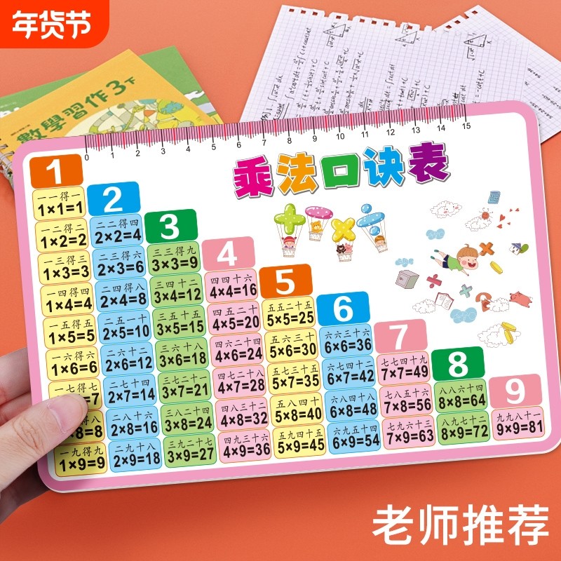 99小学九九乘法口诀表卡片一二年级上下册字识字表挂图拼音学习,玩具/童车/益智/积木/模型,玩具挂图/认知卡,淘宝优惠券,粉丝福利购,淘宝优惠卷