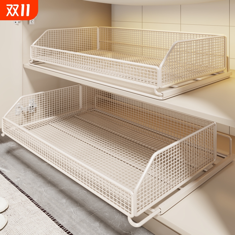 卫生间下水槽置物架抽拉式浴室