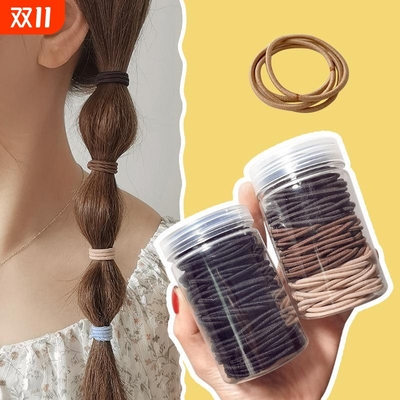 糖果色基础加粗皮筋发绳女网红森系扎头发高弹力不伤发耐用皮绳套
