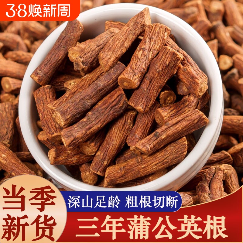 野生蒲公英根茶中药材正品长白山蒲公英整根新茶干蒲公英茶大根