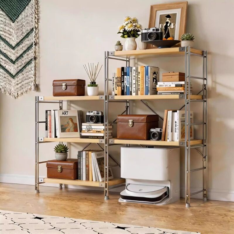 日式家用厨房微波炉多层储物架多功能落地收纳架货架光轴置物架