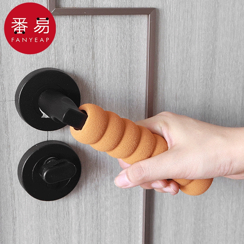门把套AA1SQ0-门把护套手柄防撞保护家用宿舍用螺旋款拉手套