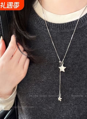 长款星星可调节项链女2026新款小众百搭秋冬毛衣链轻奢高级感配饰