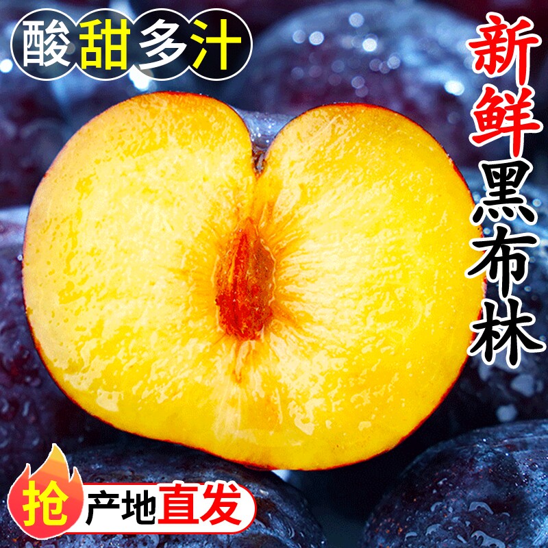 黑布林水果李子正宗新鲜应季现摘酸甜脆李黑宝石黄肉李子整箱包邮