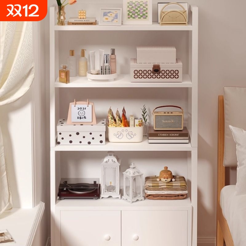 床头置物架落地书架床边收纳柜子储物柜家用卧室多层简易书柜靠墙