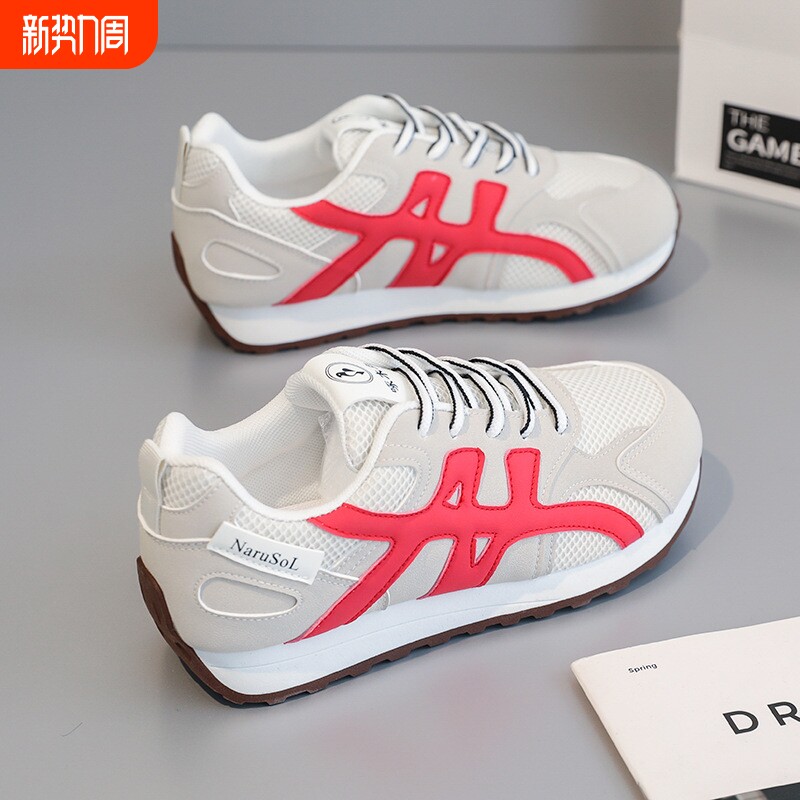 2026春季新款女鞋透气网面阿甘鞋女百搭运动鞋休闲跑步老爹鞋圆头