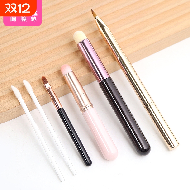 唇刷D1pf0-圆头口红笔刷少女唇部晕染刷唇部化妆刷初学美妆工具