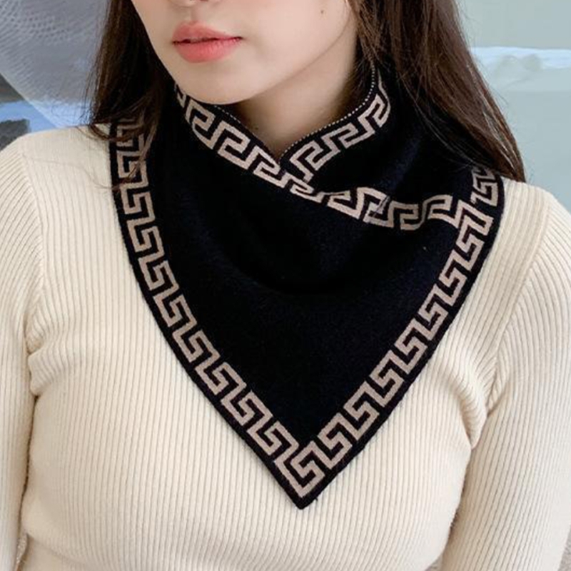 T围脖C1vo0-秋冬三角围巾男女护颈围脖保暖脖套冬季防风丝巾