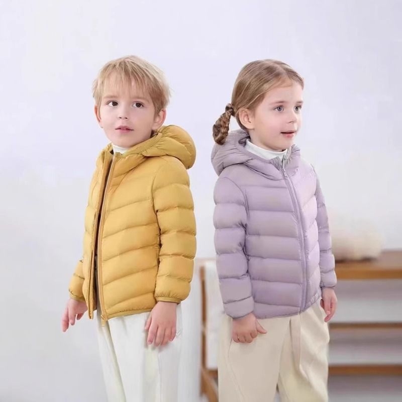 2025新款 儿童连帽羽绒服轻薄款新白鸭绒男女童装中小童外套Y006