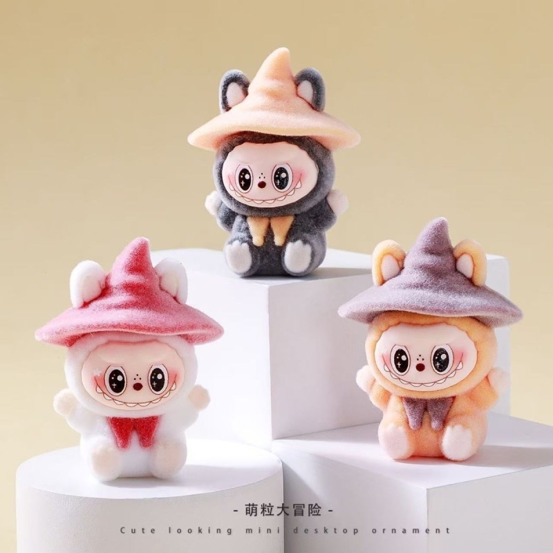 Labu布布拉植绒魔术帽diy树脂配件车载装饰潮玩盲盒桌面摆件萌