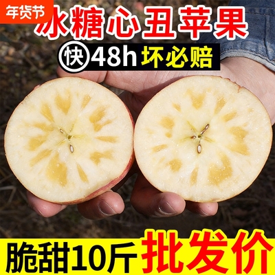 现摘陕西红富士苹果水果新鲜当季冰糖心丑苹果脆甜包邮整箱批发