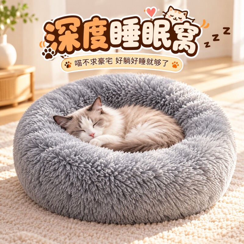 冬季保暖猫窝冬天狗窝加厚猫咪宠物垫子大型犬小狗沙发泰迪睡觉床
