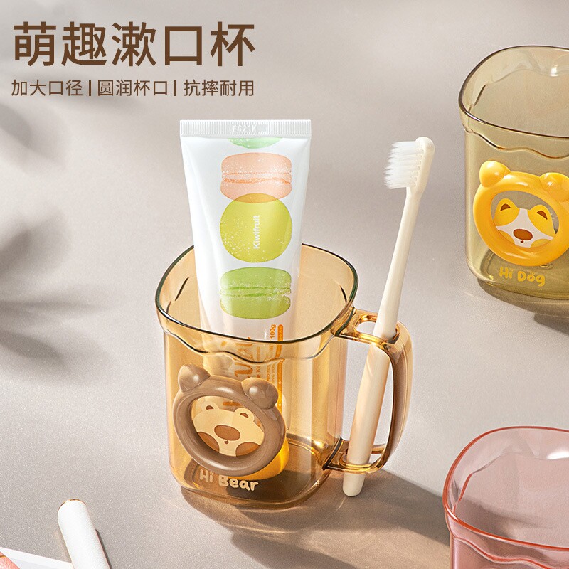 家用卡通洗漱杯情侣漱口杯学生儿童牙刷杯萌趣塑料刷牙杯多规格