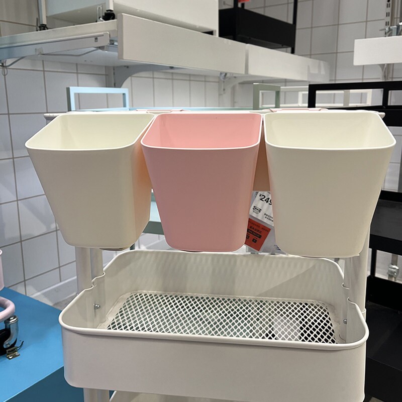苏纳思小推车挂篮便携式盛具家用厨房餐具收纳盒杂物储物盒小挂桶