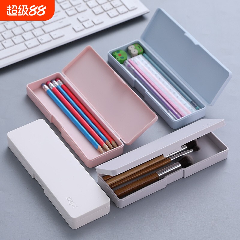 简约磨砂大容量文具盒图片