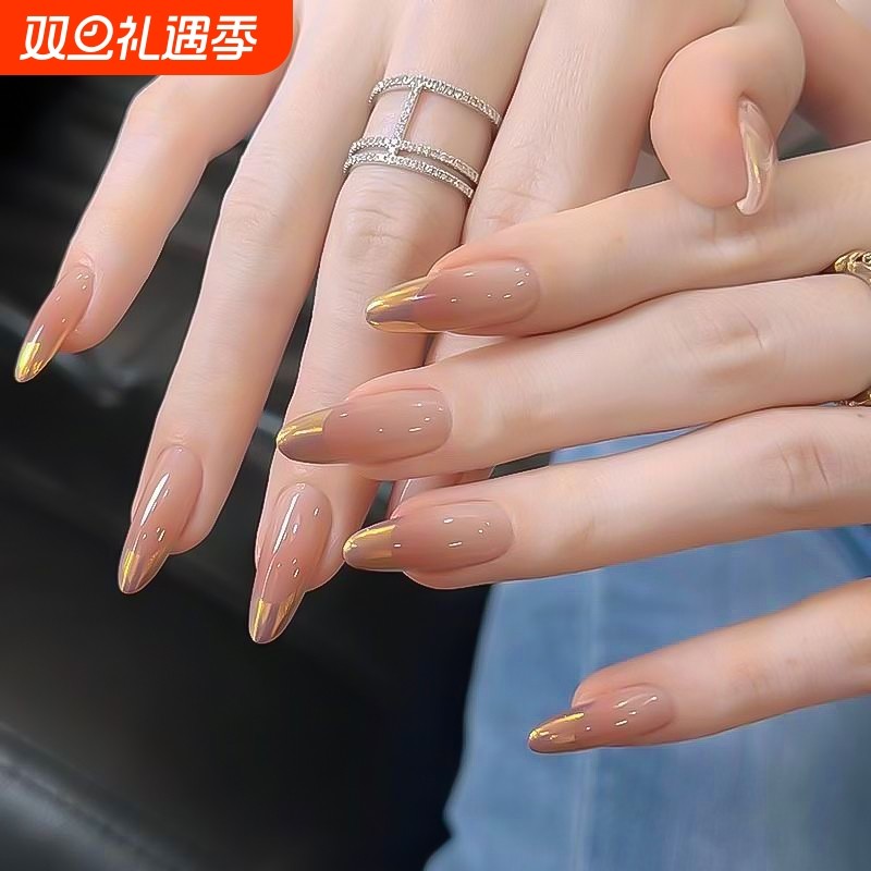 2025新款穿戴甲高级感裸色网红法式ins成品甲片气质纯欲美甲欧