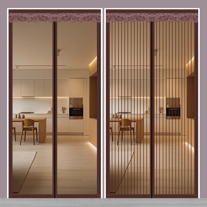 相帘夏季磁性防蚊门帘魔术贴家用纱窗自粘免打孔磁吸全磁铁条纱网