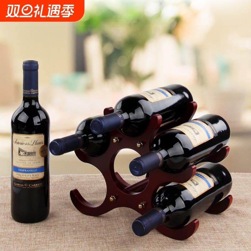 木质红酒架摆件欧式创意葡萄酒架酒杯架家用酒架红酒柜展示架酒具