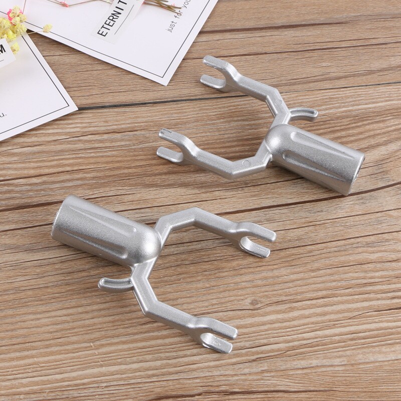 家用加厚撑衣杆配件头子单个铝合金叉头收衣杆挑衣杆专用晾衣叉头