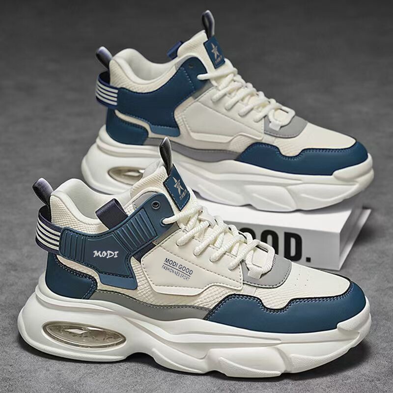 2026秋季男鞋新款透气青少年高帮运动鞋潮流百搭休闲老爹鞋男气垫