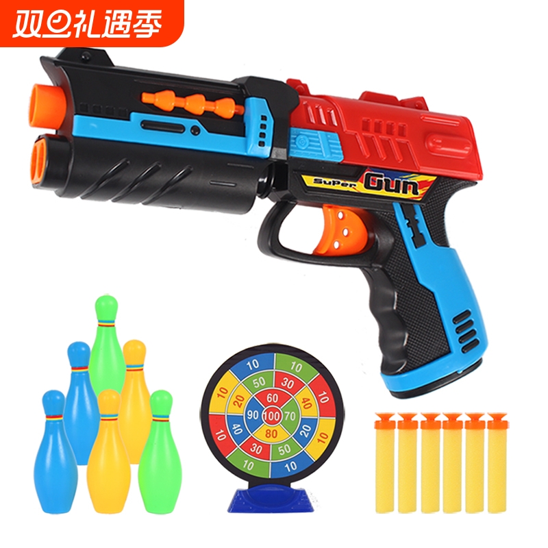 软弹枪男孩玩具枪可发射吸盘子弹玩具枪仿真模型手枪