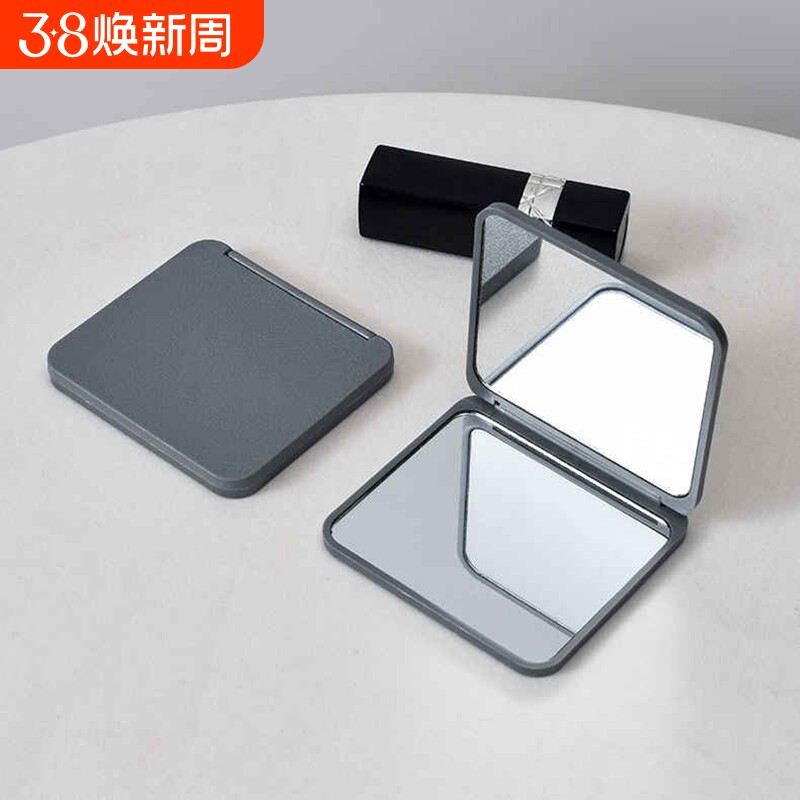 小镜子随身携带迷你化妆镜双面便携学生宿舍手持折叠镜子手工爱心
