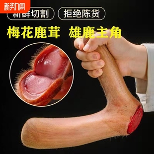正宗鲜鹿茸头茬梅花鹿整根鹿茸泡酒专用正品 片新鲜带血鹿茸整枝