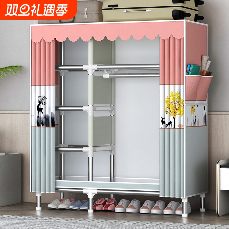 全钢组装简易衣柜加厚结实耐用