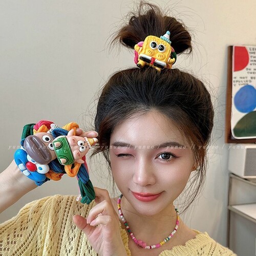 集合可爱~加粗网红百搭发圈头绳女2025新款高端夏季扎头发橡皮筋