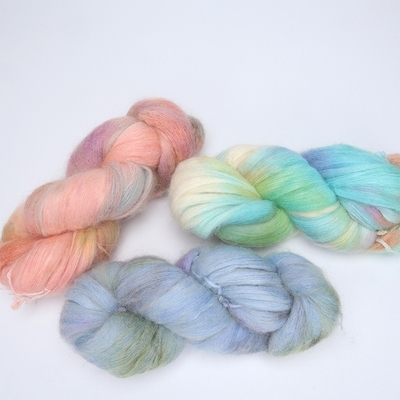 段染幼马海毛毛线团diy 软糯 手工编织围巾披肩围脖毛衣手编配线