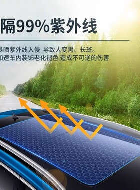 汽车进口TPU黑蓝晶全景天窗冰甲膜高隔热车顶防晒防爆膜玻璃贴膜