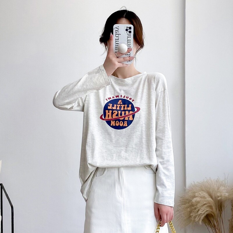 孕妇装哺乳衣外出辣妈款时尚T恤春秋女装产后长袖喂奶衣服潮妈卡