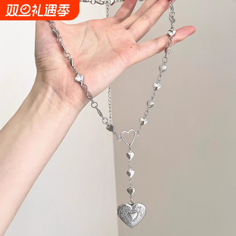 Vintage古着 The secret of the heart box 心盒的秘密 爱心项链