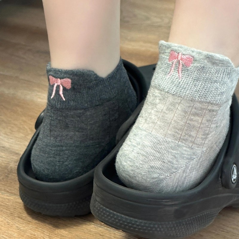 袜子女款芭蕾风短袜夏季薄款纯棉袜日系可爱夏天白色网眼袜短筒