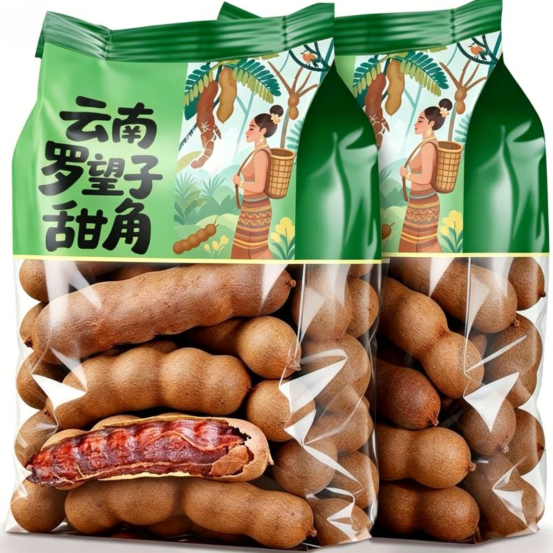酸甜角新货云南特产甜酸角干云南零食纳罗望带壳休闲大甜角蔬果干