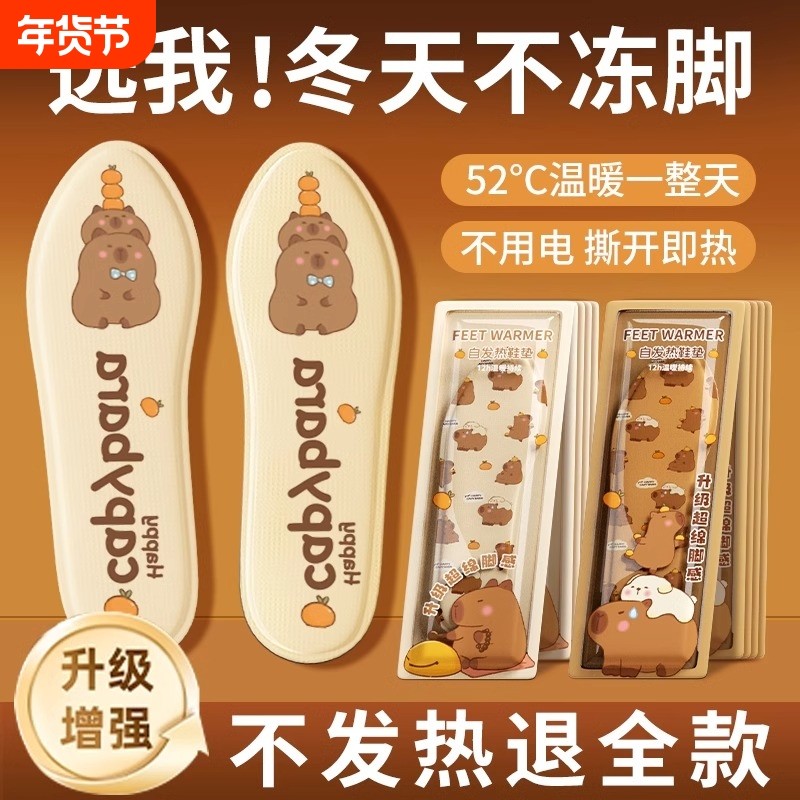 发热鞋垫女可行走秋冬季保暖脚底自热暖鞋垫男暖脚宝加热充电脚冷,居家日用,发热鞋垫,淘宝优惠券,粉丝福利购,淘宝优惠卷