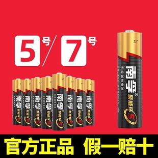 南孚电池5号和7号电池五号七号儿童玩具碱性鼠标燃气表遥控器干电池空调1.5V南孚官方旗舰店门锁大容量