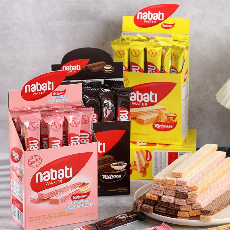 Richeese丽芝士进口奶酪威化夹心饼干多口味儿童休闲零食纳宝解馋