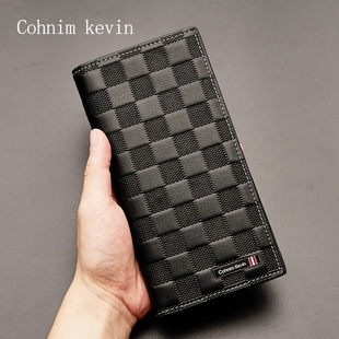 钱包长款 Cohnim 男士 牛皮超薄潮 Kevin正品 真皮大容量皮夹2024新款