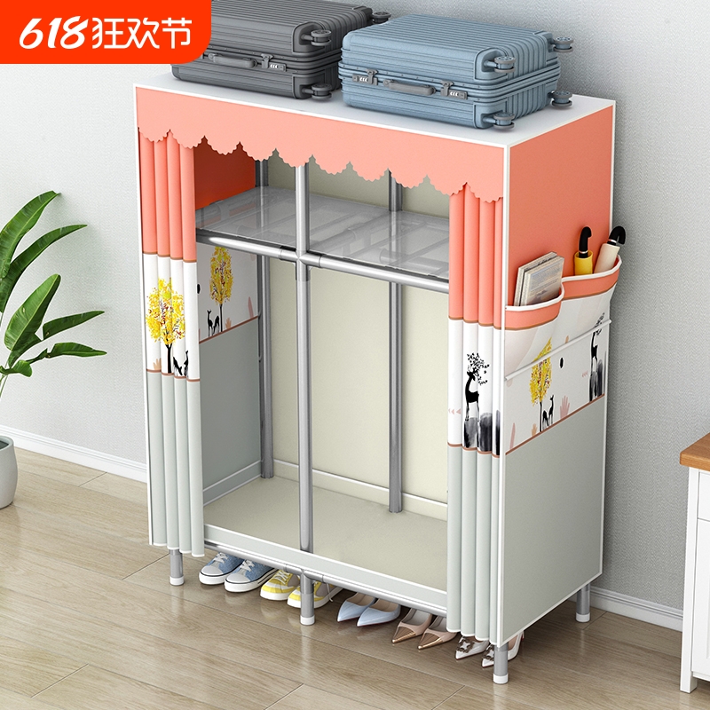 衣柜新款2013爆款家用卧室布衣柜加厚加粗全钢架简易组装挂式衣橱