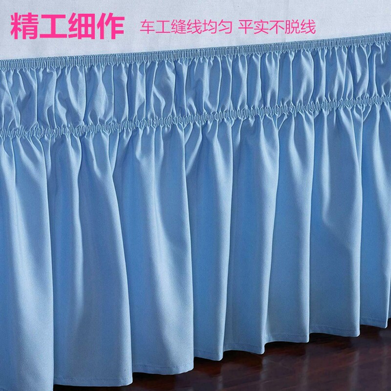 外贸床品美式松紧床裙批发单件纯色床罩防尘罩不带床面白色床边裙