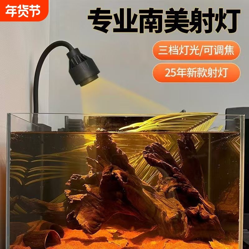 鱼缸观赏灯射灯鱼缸灯led灯防水溪流缸灯雷龙鱼专用灯小型全光谱