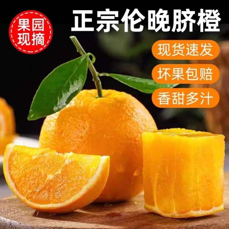 秭归正宗伦晚脐橙甜橙湖北当季橙子新鲜榨汁水果包邮整箱产地直发