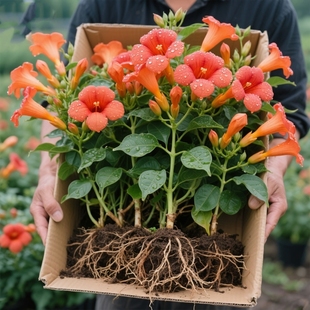 凌霄花苗爬藤植物花卉大苗老桩树苗耐寒室外庭院绿植多规格