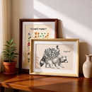 拼图框素描相框A4a3作品装 裱4k8开 裱复古居家摆台挂墙海报画装