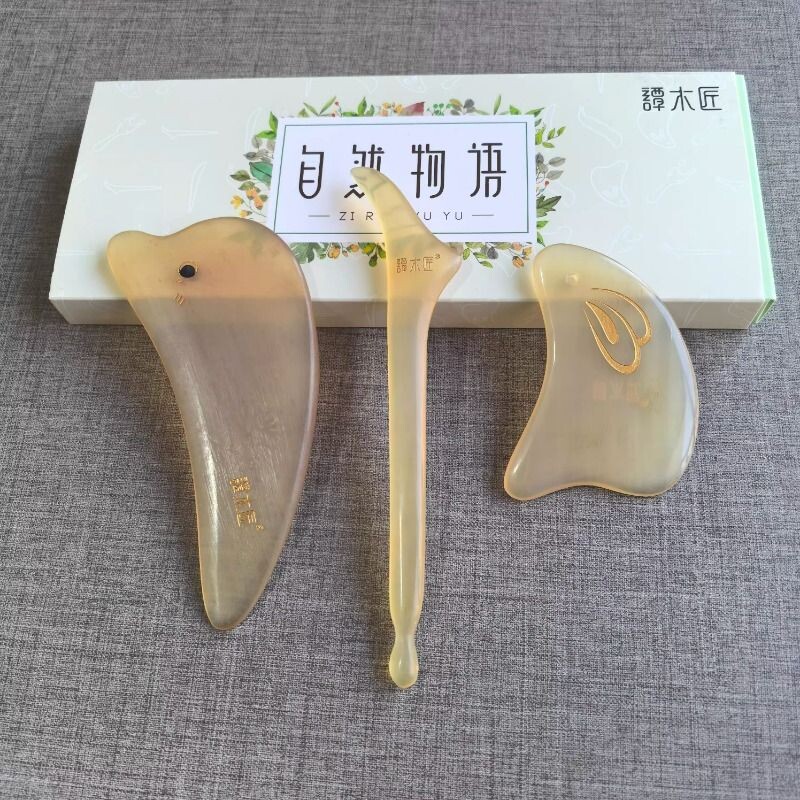谭木匠正品羊角玉兔  海豚  马蹄莲刮痧按摩板小红书推荐