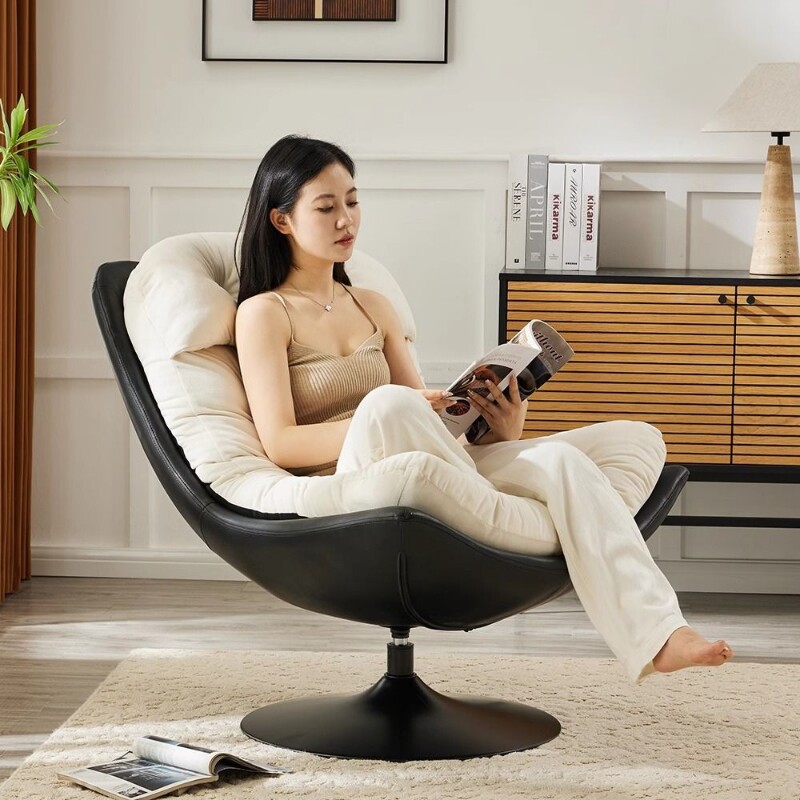 北欧沙发椅单人旋转现代简约家用客厅阳台卧室休闲阅读椅轻奢懒人