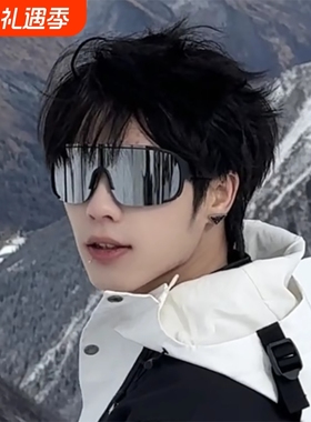 登山防风眼镜高级感摩托车护目镜墨镜滑雪运动紫外线偏光弧形太阳