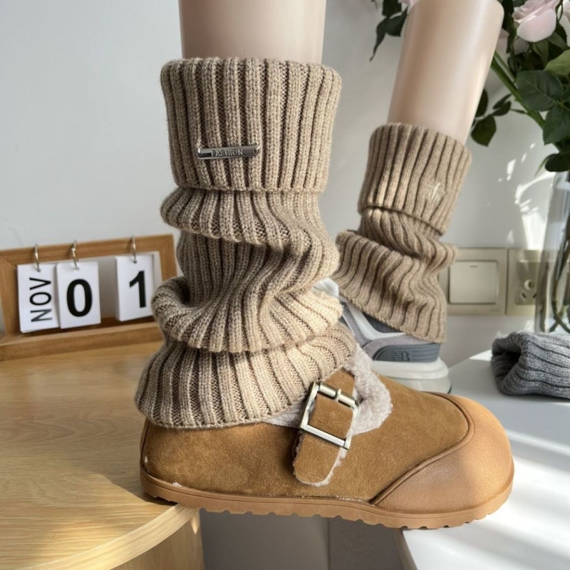 保暖袜套雪地靴堆堆袜小腿袜