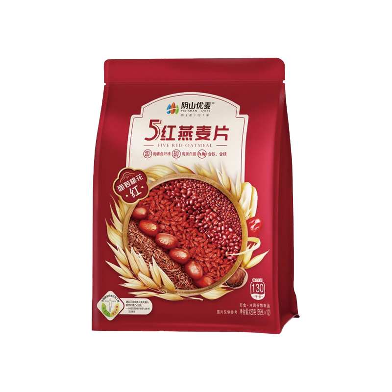 阴山优麦5红燕麦片420g*1袋（35g*12）/2袋/3袋